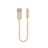 Cavo da USB a Cavetto Ricarica Carica 15cm S01 per Apple iPad 3 Oro