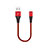 Cavo da USB a Cavetto Ricarica Carica 30cm D16 per Apple iPad 4 Rosso