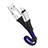 Cavo da USB a Cavetto Ricarica Carica 30cm S04 per Apple iPad 2 Blu