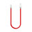 Cavo da USB a Cavetto Ricarica Carica C06 per Apple iPhone 13 Rosso