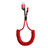 Cavo da USB a Cavetto Ricarica Carica C08 per Apple iPad 4 Rosso