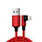 Cavo da USB a Cavetto Ricarica Carica C10 per Apple iPhone 6S Plus Rosso