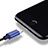 Cavo da USB a Cavetto Ricarica Carica D01 per Apple iPhone 12 Max Blu