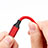 Cavo da USB a Cavetto Ricarica Carica D03 per Apple iPhone 8 Plus Rosso