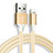 Cavo da USB a Cavetto Ricarica Carica D04 per Apple iPad 10.2 (2020) Oro