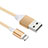 Cavo da USB a Cavetto Ricarica Carica D04 per Apple iPad Mini 4 Oro