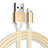 Cavo da USB a Cavetto Ricarica Carica D04 per Apple iPad Pro 12.9 Oro