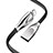 Cavo da USB a Cavetto Ricarica Carica D05 per Apple iPad Pro 12.9 (2020) Nero