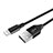 Cavo da USB a Cavetto Ricarica Carica D06 per Apple iPad 2 Nero