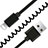 Cavo da USB a Cavetto Ricarica Carica D08 per Apple iPad 4 Nero