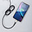 Cavo da USB a Cavetto Ricarica Carica D09 per Apple iPhone Xs Max Nero
