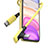 Cavo da USB a Cavetto Ricarica Carica D10 per Apple iPhone 13 Giallo