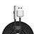 Cavo da USB a Cavetto Ricarica Carica D11 per Apple iPhone 7 Plus Nero