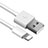 Cavo da USB a Cavetto Ricarica Carica D12 per Apple iPhone SE3 (2022) Bianco
