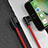 Cavo da USB a Cavetto Ricarica Carica D15 per Apple iPhone 5S Rosso