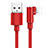 Cavo da USB a Cavetto Ricarica Carica D17 per Apple iPhone 6S Plus Rosso