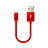 Cavo da USB a Cavetto Ricarica Carica D18 per Apple iPad Air 4 10.9 (2020) Rosso