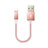 Cavo da USB a Cavetto Ricarica Carica D18 per Apple iPhone 13 Oro Rosa