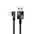 Cavo da USB a Cavetto Ricarica Carica D19 per Apple iPhone 11 Pro Verde