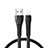 Cavo da USB a Cavetto Ricarica Carica D20 per Apple iPad 10.2 (2020) Nero