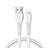Cavo da USB a Cavetto Ricarica Carica D20 per Apple iPhone 5C Bianco