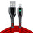 Cavo da USB a Cavetto Ricarica Carica D23 per Apple iPhone 11 Rosso
