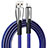Cavo da USB a Cavetto Ricarica Carica D25 per Apple iPhone 14 Plus Blu