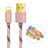 Cavo da USB a Cavetto Ricarica Carica L01 per Apple iPhone 11 Oro Rosa