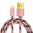 Cavo da USB a Cavetto Ricarica Carica L01 per Apple iPhone 11 Pro Oro Rosa