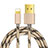 Cavo da USB a Cavetto Ricarica Carica L01 per Apple iPhone 12 Pro Max Oro