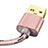 Cavo da USB a Cavetto Ricarica Carica L01 per Apple iPhone 12 Pro Oro Rosa