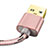 Cavo da USB a Cavetto Ricarica Carica L01 per Apple iPhone 14 Plus Oro Rosa