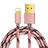 Cavo da USB a Cavetto Ricarica Carica L01 per Apple iPhone 5 Oro Rosa