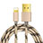 Cavo da USB a Cavetto Ricarica Carica L01 per Apple iPhone SE (2020) Oro