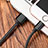 Cavo da USB a Cavetto Ricarica Carica L04 per Apple iPad Pro 12.9 (2020) Nero