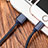 Cavo da USB a Cavetto Ricarica Carica L04 per Apple iPhone 11 Pro Blu