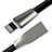 Cavo da USB a Cavetto Ricarica Carica L06 per Apple iPad Pro 12.9 (2020) Nero