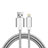 Cavo da USB a Cavetto Ricarica Carica L07 per Apple iPad Pro 12.9 (2020) Argento