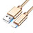 Cavo da USB a Cavetto Ricarica Carica L08 per Apple iPad Pro 12.9 (2020) Oro