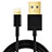 Cavo da USB a Cavetto Ricarica Carica L12 per Apple iPhone 12 Nero