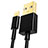 Cavo da USB a Cavetto Ricarica Carica L12 per Apple iPhone 12 Pro Max Nero