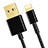 Cavo da USB a Cavetto Ricarica Carica L12 per Apple iPhone 12 Pro Max Nero