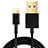 Cavo da USB a Cavetto Ricarica Carica L12 per Apple iPhone 6 Nero