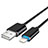 Cavo da USB a Cavetto Ricarica Carica L13 per Apple iPad Pro 12.9 (2020) Nero