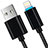 Cavo da USB a Cavetto Ricarica Carica L13 per Apple iPhone SE3 (2022) Nero