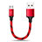 Cavo Micro USB Android Universale 25cm S02 Rosso