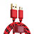 Cavo Micro USB Android Universale A14 Rosso