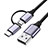 Cavo Type-C e Mrico USB Android Universale T03 Nero