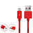 Cavo USB 2.0 Android Universale A03 Rosso