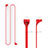 Cinturino Braccialetto Sportivo Silicone Cavo Anti-perso C03 per Apple AirPods Rosso
